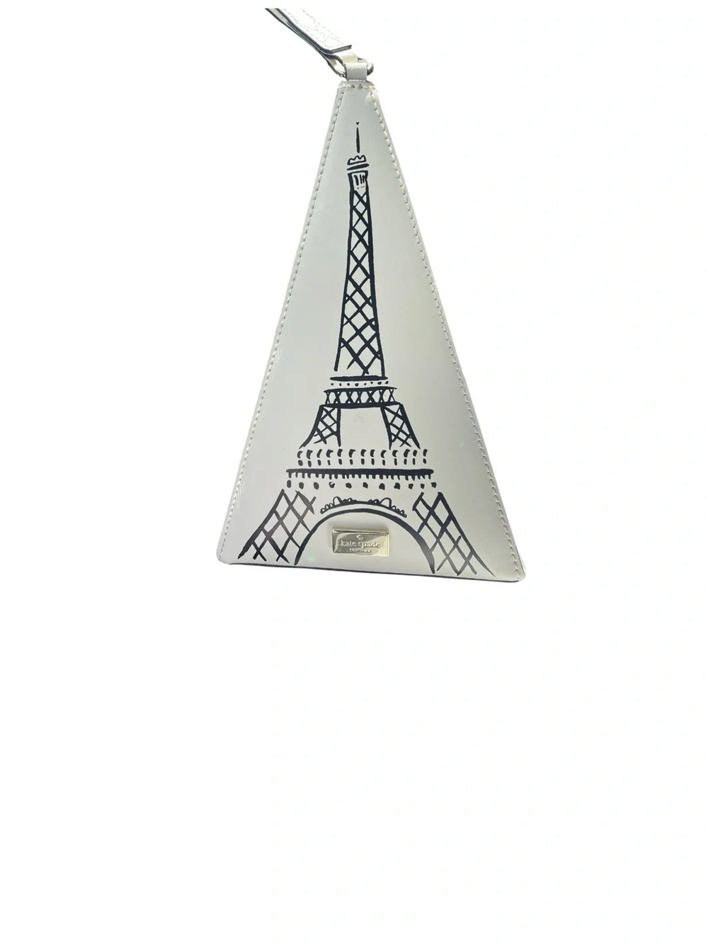 KATE SPADE MERRION SQUARE TRIANGLE EIFFEL TOWER WRISTLET IN CEMENT COLORWAY - Picture 4 of 8